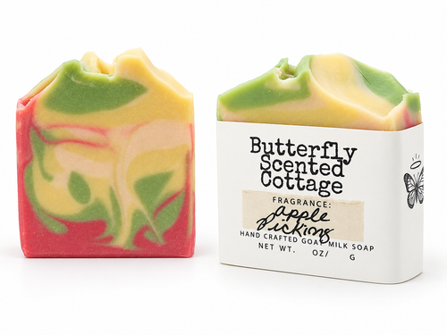 Apple Picking Classic Recipe handcrafted goat milk soap by Butterfly Scented Cottage