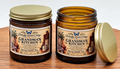 Two amber Berry Sweet Pie hand-poured candles from Butterfly Scented Cottage