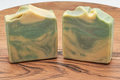 Captain's Quarters unisex handmade soap in gray-green and cream swirls