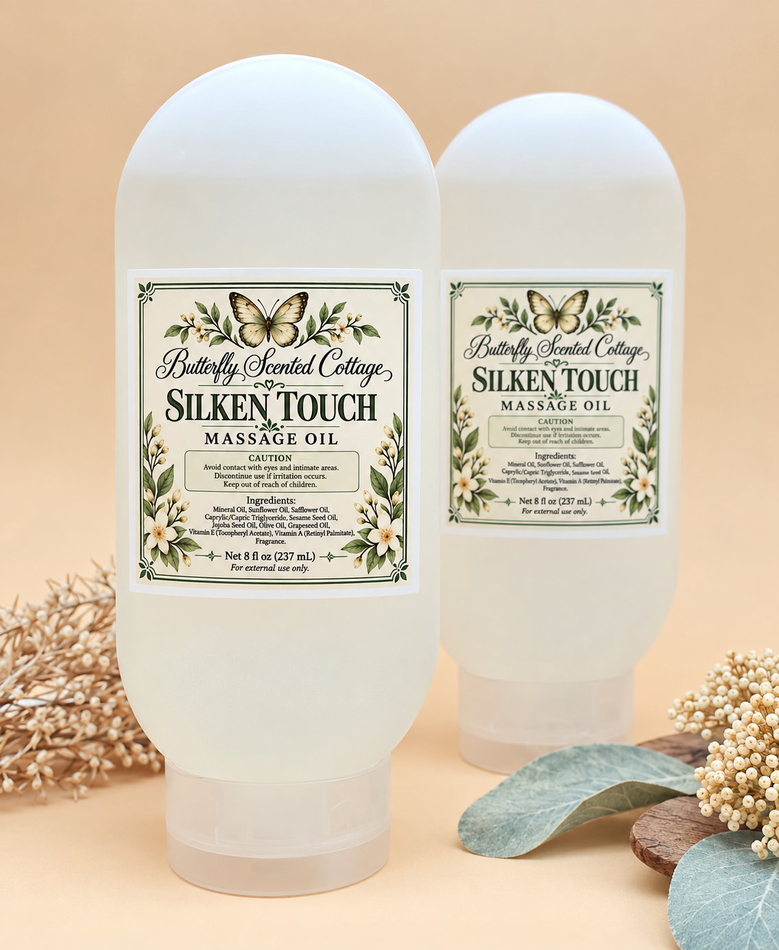 Butterfly Scented Cottage Silken Touch Massage Oil
